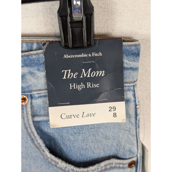 Abercrombie & Fitch The Mom High Rise Curve Love Jeans Women's Size 28/8 - Picture 5 of 13